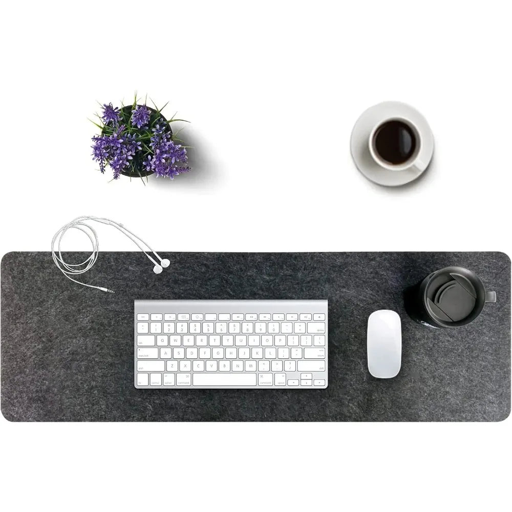 FeltGuard | Elegant Non-Slip Wool Desk Pad and Keyboard Mat Protector 2