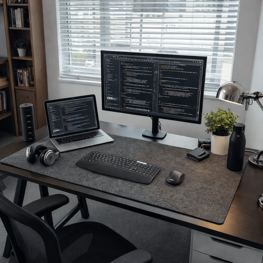 Premium Felt Desk Pad for Smooth Work Surface Protection - Fesara