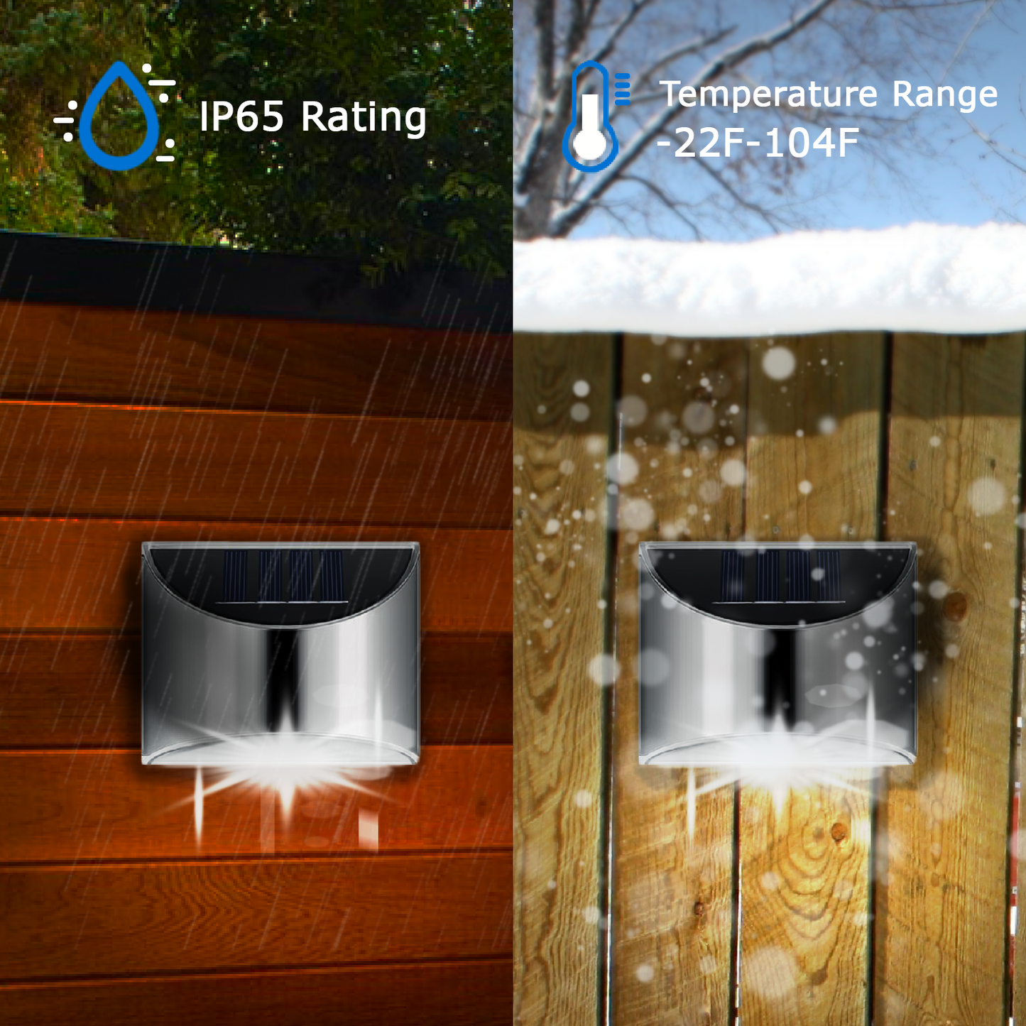Outdoor Solar LED Garden Wall Lights