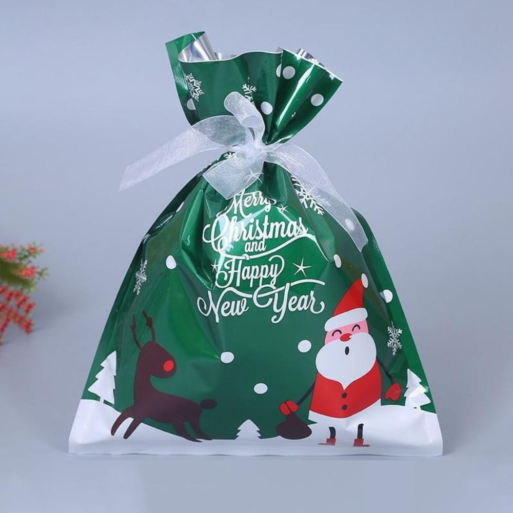 FestiWrap | Vibrant Reusable Foil Christmas Gift Bags Set for Easy Wrapping 4
