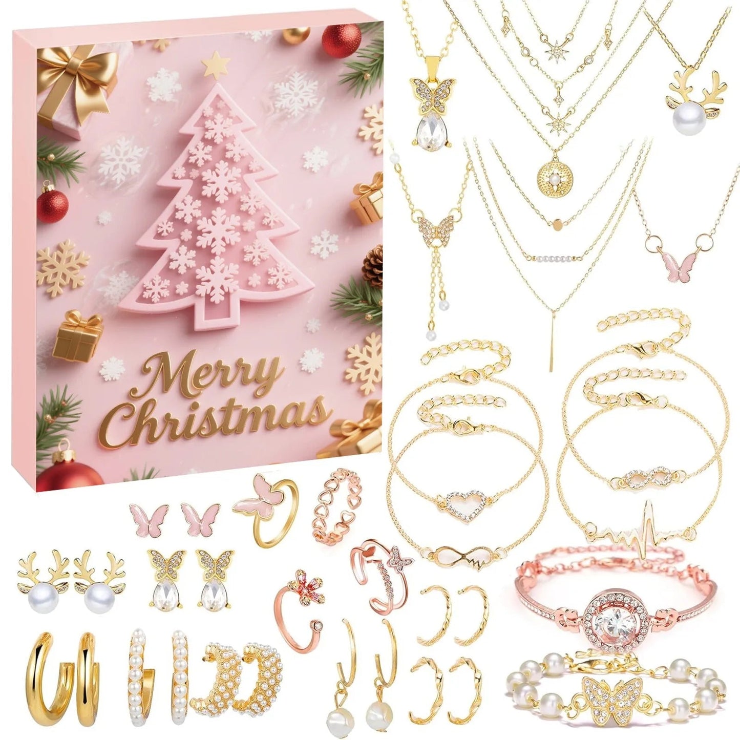 Fun Colorful Christmas Countdown Calendar with 24 Surprises - Fesara