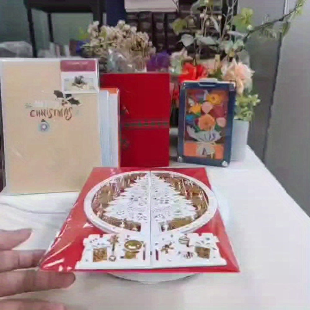 FestivaTree | Elegant 3D Pop-Up Holiday Card with Stunning Tree Display 7