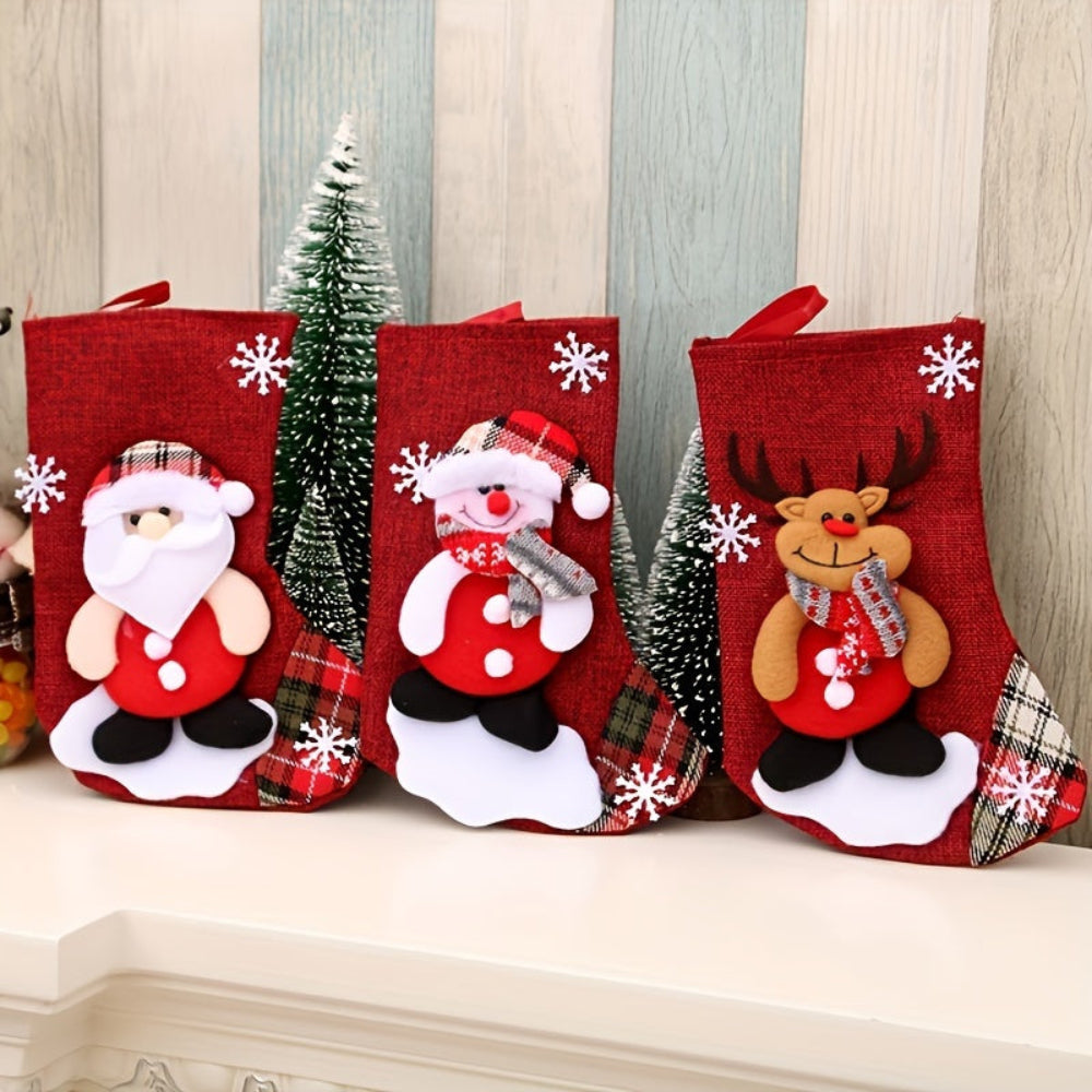 Merry Christmas Stockings Set for Home Decor - Fesara
