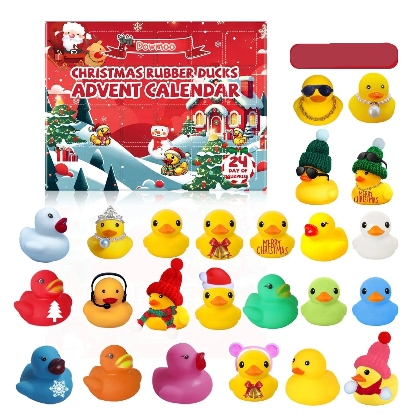 Fun Quacking Rubber Duck Christmas Countdown Calendar - Fesara
