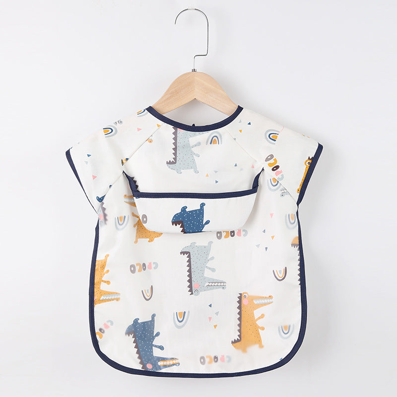 Cute Baby Bib Apron with Pockets