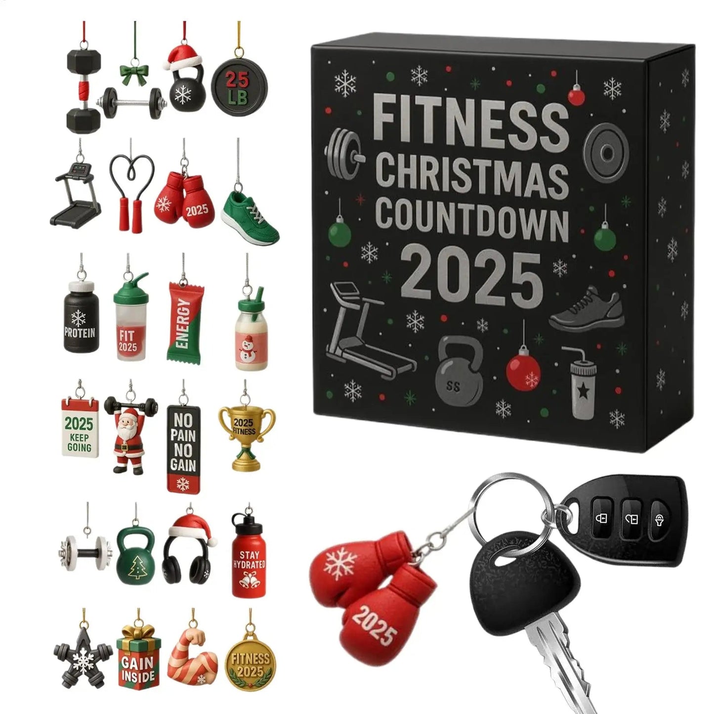 FitSpirit | Cheerful Festive Acrylic Christmas Countdown Advent Calendar 1