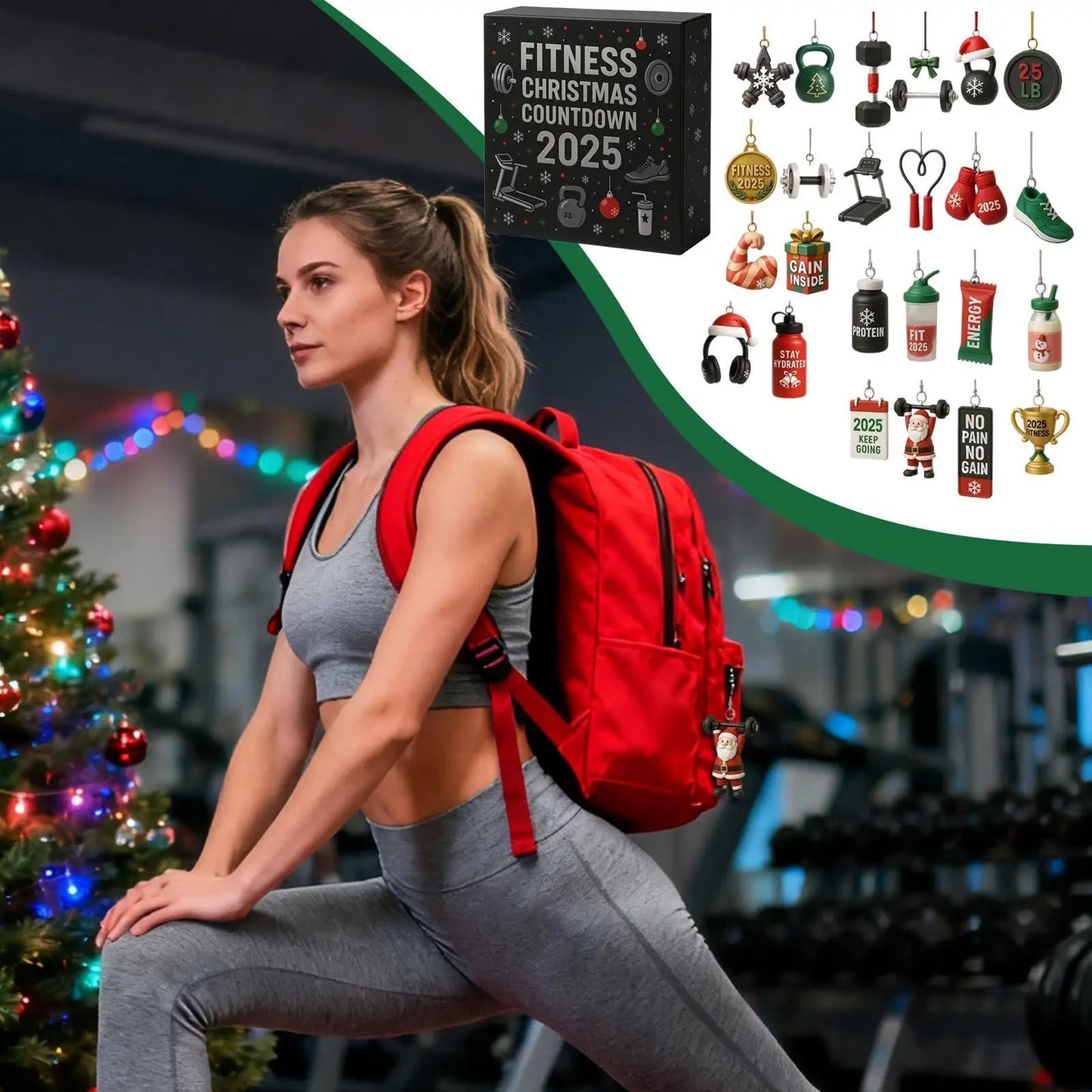 FitSpirit | Cheerful Festive Acrylic Christmas Countdown Advent Calendar 4