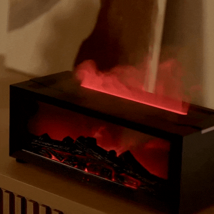 Cozy Electric Fireplace Lamp with Humidifier and Aroma
