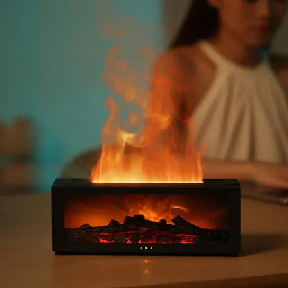 Cozy Electric Fireplace Lamp with Humidifier and Aroma - Fesara