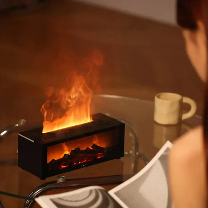 Cozy Electric Fireplace Lamp with Humidifier and Aroma