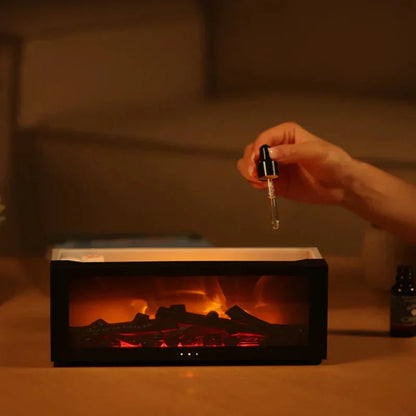 Cozy Electric Fireplace Lamp with Humidifier and Aroma