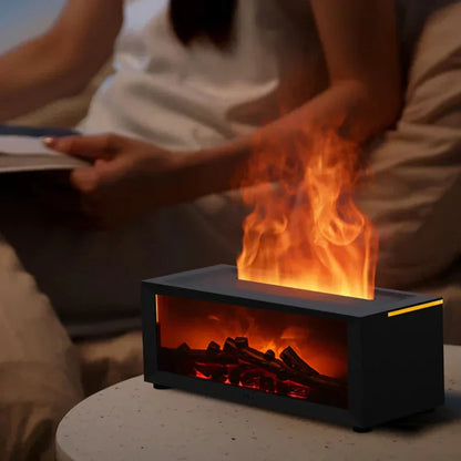 Cozy Electric Fireplace Lamp with Humidifier and Aroma