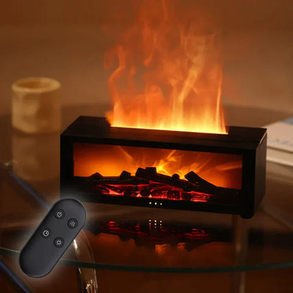 Cozy Electric Fireplace Lamp with Humidifier and Aroma