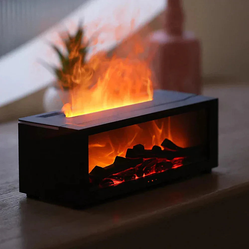 Cozy Electric Fireplace Lamp with Humidifier and Aroma