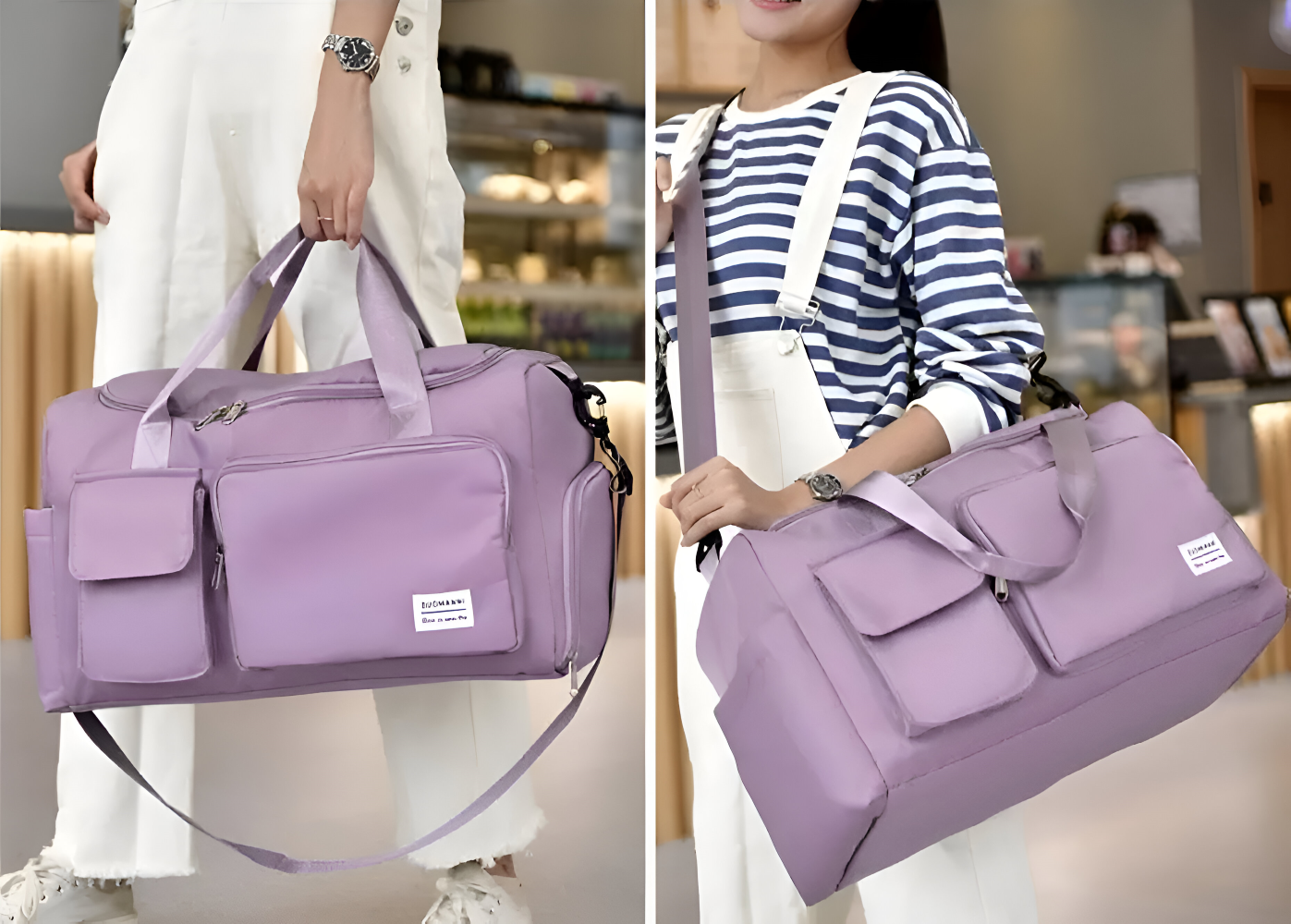 Waterproof Weekend Duffel Bag with Shoe Pocket