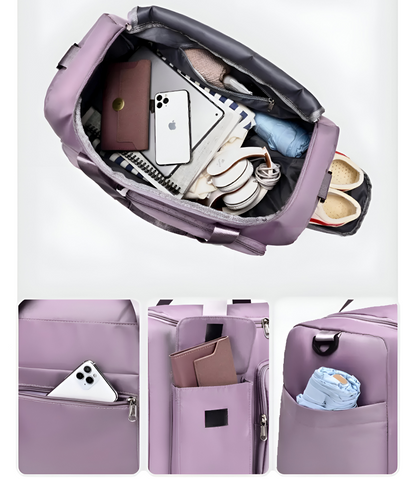 Waterproof Weekend Duffel Bag with Shoe Pocket