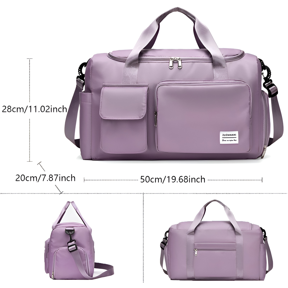Waterproof Weekend Duffel Bag with Shoe Pocket