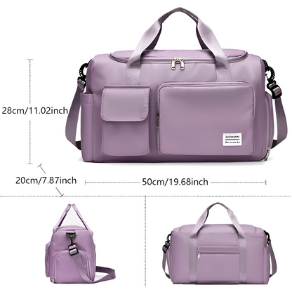 Waterproof Weekend Duffel Bag with Shoe Pocket