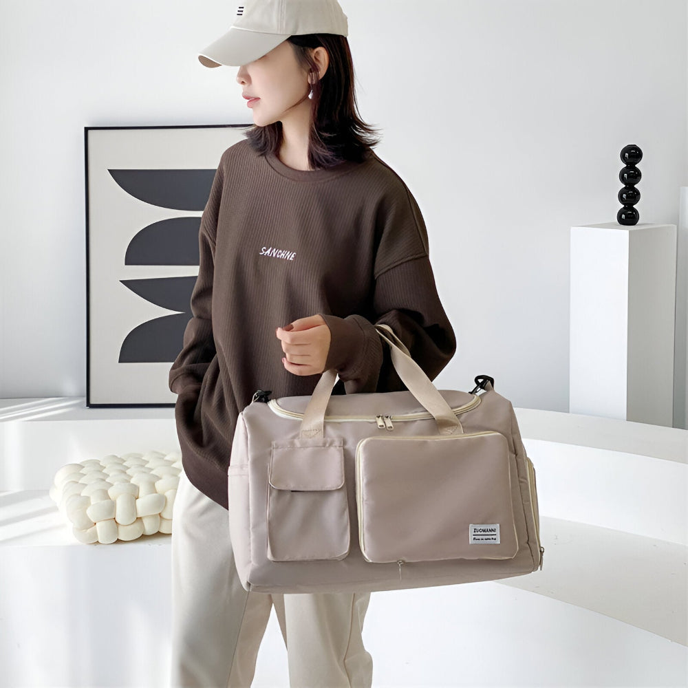 Waterproof Weekend Duffel Bag with Shoe Pocket