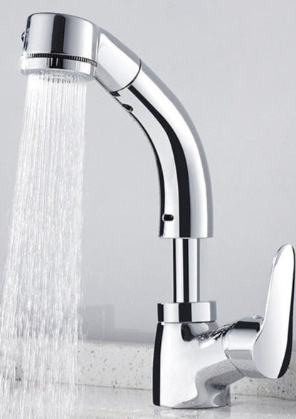 Fesara | FlexiStream Adjustable Bathroom Faucet Pull-Out Chrome Finish