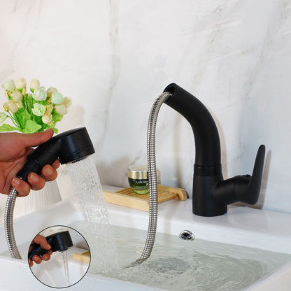 Fesara | FlexiStream Adjustable Bathroom Faucet Pull-Out Chrome Finish - Fesara