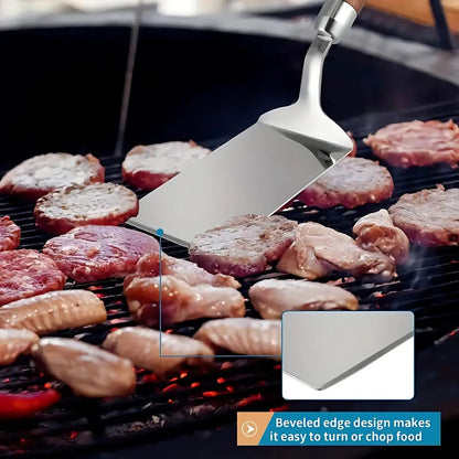Premium Stainless Steel Wooden Handle Spatula
