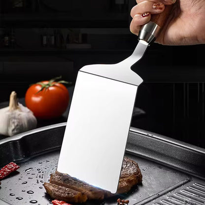 Premium Stainless Steel Wooden Handle Spatula
