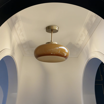 Retro Style Yellow Pendant Light