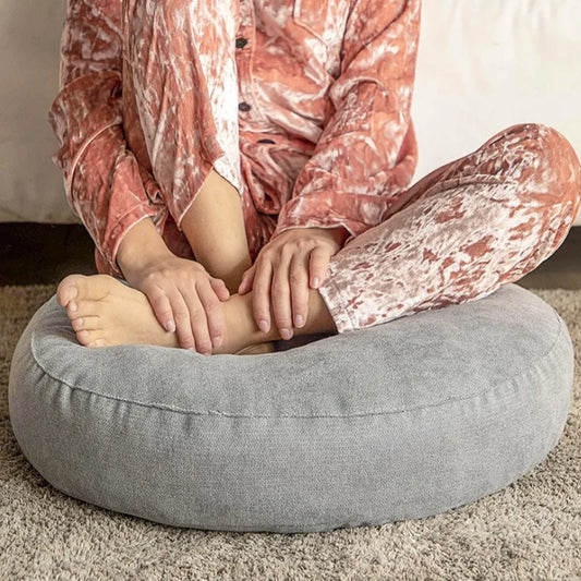 Plush Round Meditation Cushion for Home Relaxation - Fesara