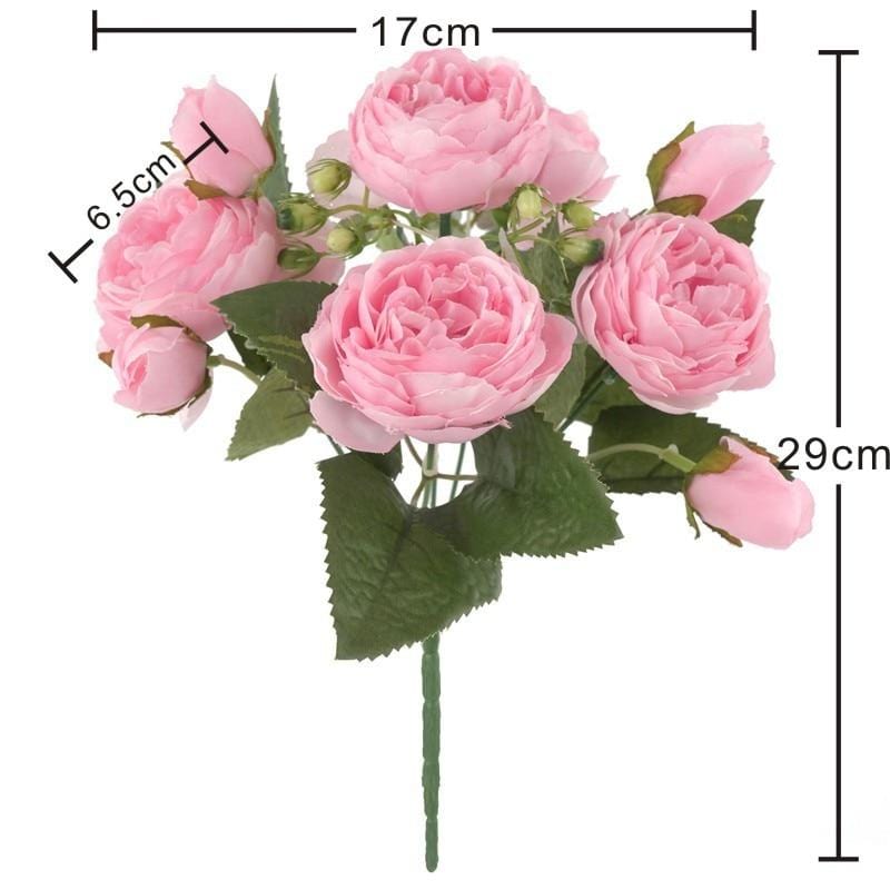 FloraGem | Elegant Vibrant Non-Woven Peony Flower Arrangement 4