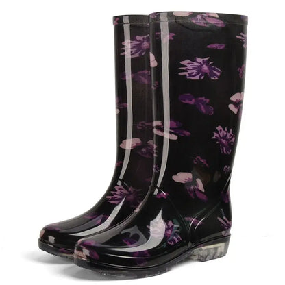Warm Waterproof Floral Snow Boots for Women - Fesara