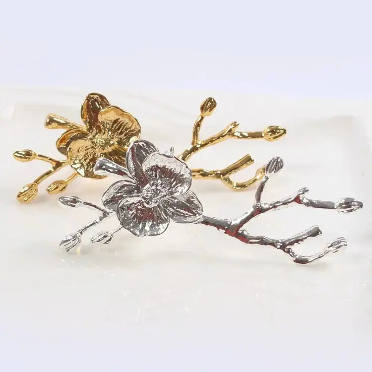 FloraNest | Elegant Decorative Bird & Flower Napkin Ring Set 2