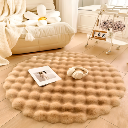 Plush Round Fleece Non Slip Entrance Mat