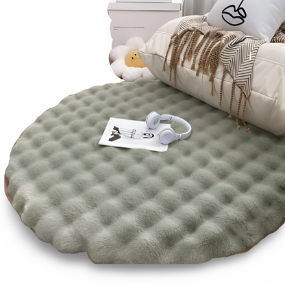 Plush Round Fleece Non Slip Entrance Mat
