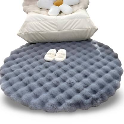 Plush Round Fleece Non Slip Entrance Mat