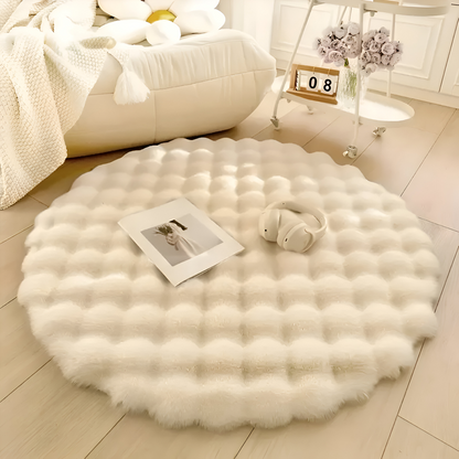 Plush Round Fleece Non Slip Entrance Mat