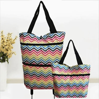 Collapsible Cart Bag with Wheels - Portable & Reusable