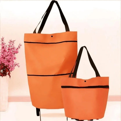 Collapsible Cart Bag with Wheels - Portable & Reusable