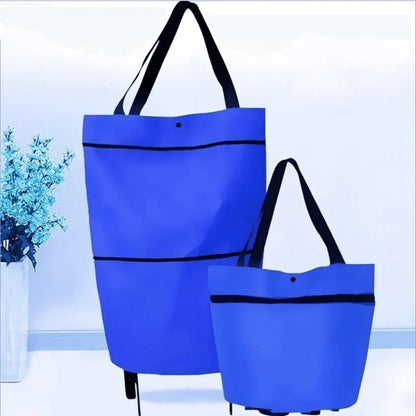 Collapsible Cart Bag with Wheels - Portable & Reusable