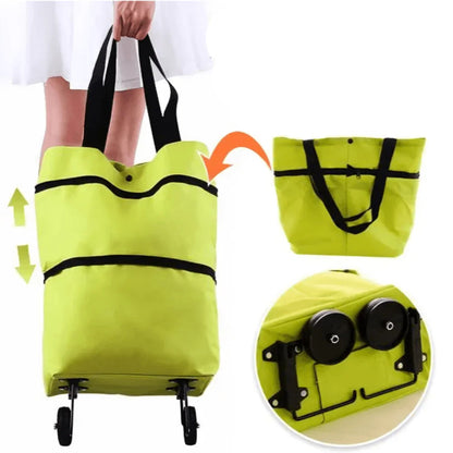 Collapsible Cart Bag with Wheels - Portable & Reusable - Fesara