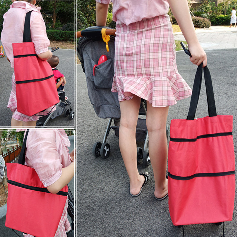 Collapsible Folding Grocery Cart Bag