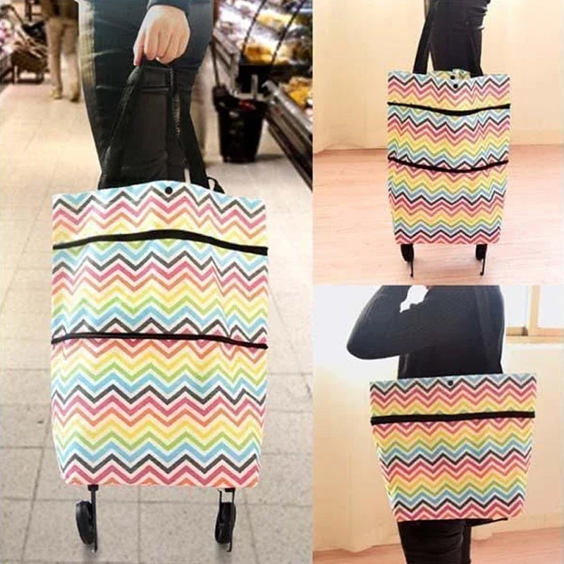 Collapsible Folding Grocery Cart Bag