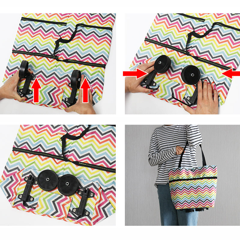 Collapsible Folding Grocery Cart Bag