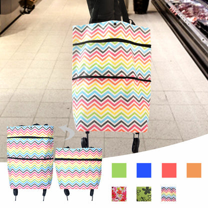 Collapsible Folding Grocery Cart Bag