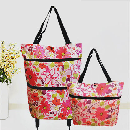 Collapsible Folding Grocery Cart Bag