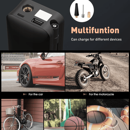 Portable Air Compressor Tyre Inflator Cordless Pump