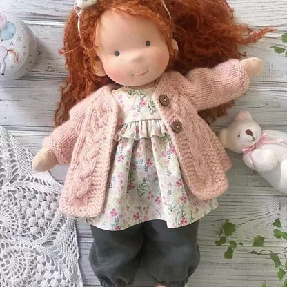 Natural Wooden Doll for Kids Creative Play