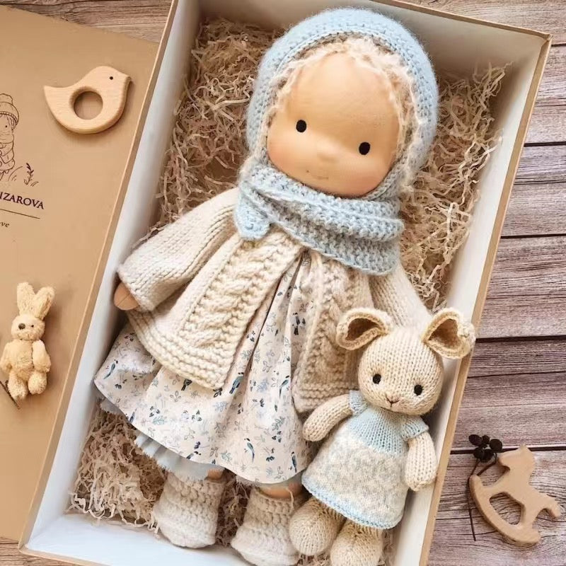 Natural Wooden Doll for Kids Creative Play - Fesara
