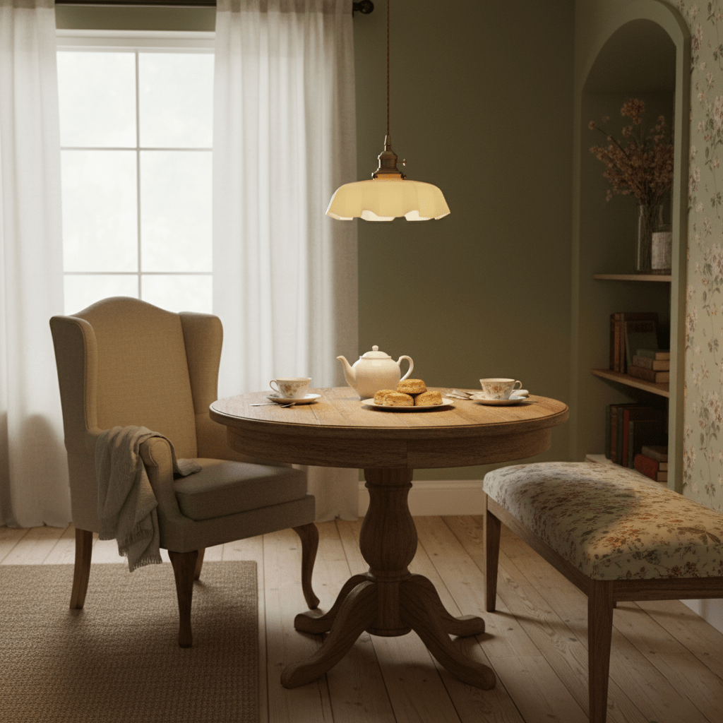 Elegant Ruffled Glass Metal Pendant Lamp