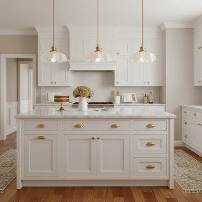 Elegant Ruffled Glass Metal Pendant Lamp